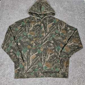 Public Supply Hoodie Men's 2X Green Brown Camo Essentials Fit Outdoors